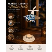Mum Işığıyla Dönen Semazen - Dönen Mumluk - Isıyla Dönen Mumluk
