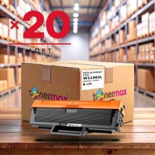 tonermax Hp Laser Mfp 138P Muadil Toner Çipli W1106XL 20'li 5.000 Sayfa ( Ekstra Yüksek Kapasite )