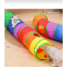Nisibis Home Düz Kedi Tüneli Katlanır Gökkuşağı Uzun Düz Kedi Köpek Oyun Tüneli Evcil Hayvan Oyun Tüneli