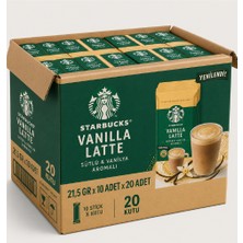 Starbucks Vanilla Latte 21.5 gr x 10 Adet x 20 Adet