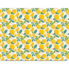 Reflexa Cam Kesme Tahtası Limon Tasarımlı Çok Amaçlı 40 x 30 cm