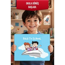 Reflexa Montessori Çocuk Etkinlik Camı – Back To School Tasarımlı Cam Aktivite Panosu 40 x 30 cm