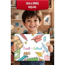 Reflexa Montessori Çocuk Etkinlik Camı – Back To School Tasarımlı Cam Aktivite Panosu 40 x 30 cm