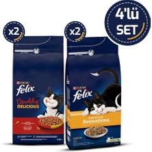 Felix Karışık Lezzetler Yetişkin Kedi Maması 2 kg 4lü Set
