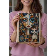Şımartan Mozaik Sanat Desenli Kumaş Kitap ve Defter Kılıfı, Şık Tasarımlı Yıkanabilir Kitap Koruyucu Kapak Kitap ve Defter Kılıfı - 23X31 Cm, "huzurlu Bir Kitap Okuma Saatinin En Yakın Eşlikçisi"