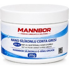 Mannbor Beyaz Nsf H1 Gıda Uyumlu Slikon Bazlı Gresi Yağı 20 Grm