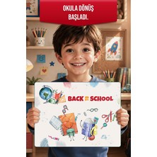Reflexa Montessori Çocuk Etkinlik Camı – Back To School Tasarımlı Cam Aktivite Panosu 40 x 30 cm