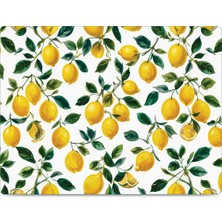 Reflexa Cam Kesme Tahtası Limon Tasarımlı Çok Amaçlı 40 x 30 cm