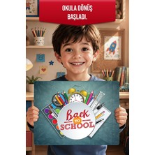 Reflexa Montessori Çocuk Etkinlik Camı – Back To School Tasarımlı Cam Aktivite Panosu 40 x 30 cm