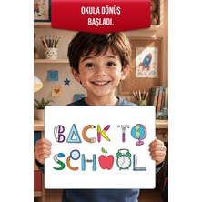 Reflexa Montessori Çocuk Etkinlik Camı – Back To School Tasarımlı Cam Aktivite Panosu 40 x 30 cm