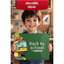 Reflexa Montessori Çocuk Etkinlik Camı – Back To School Tasarımlı Cam Aktivite Panosu 40 x 30 cm