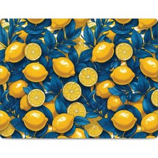 Reflexa Cam Kesme Tahtası Limon Tasarımlı Çok Amaçlı 40 x 30 cm