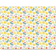 Reflexa Cam Kesme Tahtası Limon Tasarımlı Çok Amaçlı 40 x 30 cm