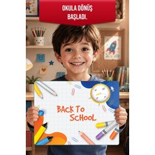 Reflexa Montessori Çocuk Etkinlik Camı – Back To School Tasarımlı Cam Aktivite Panosu 40 x 30 cm