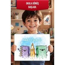 Reflexa Montessori Çocuk Etkinlik Camı – Back To School Tasarımlı Cam Aktivite Panosu 40 x 30 cm