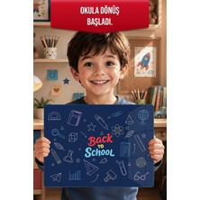 Reflexa Montessori Çocuk Etkinlik Camı – Back To School Tasarımlı Cam Aktivite Panosu 40 x 30 cm