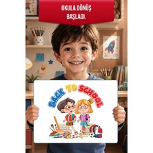 Reflexa Montessori Çocuk Etkinlik Camı – Back To School Tasarımlı Cam Aktivite Panosu 40 x 30 cm