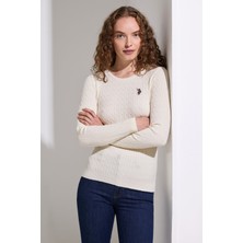 U.S. Polo Assn. Kadın Beyaz Basic Kazak 50331602 VR265