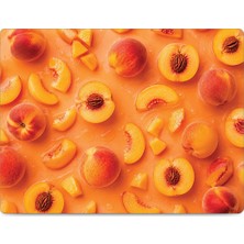 Reflexa Cam Kesme Tahtası Şeftali Tasarımlı Çok Amaçlı 35 x 25 cm