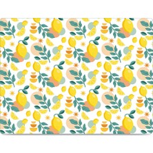 Reflexa Cam Kesme Tahtası Limon Tasarımlı Çok Amaçlı 35 x 25 cm