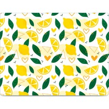 Reflexa Cam Kesme Tahtası Limon Tasarımlı Çok Amaçlı 35 x 25 cm