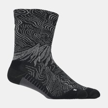 Asics Fujitrail Graphic Crew Sock Unisex Black/obsidian Grey  3013B327-001