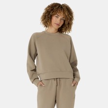 Asics Nagino Refined Texture Sweat Top Kadın Kuriiro Brown/ılluminate Yello  2032D370-200