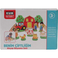 Toyigoo KM5898 Kumtoys Benim Çiftliğim Ahşap Boyama Seti IEG4546GV-458FJGHV