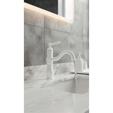 Titanium Design Manolya Beyaz Lavabo Bataryası