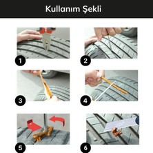 Toyigoo 6 Parça Araba Motosiklet Otomobil Bisiklet Lastik Tamir Kiti Araç Bakım Seti IEG4546GV-458FJGHV