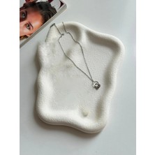 Takıtolia Lock Gümüş Kalp Charm Zirkon Taşlı Kolye Charm Koleksiyonu Xuping Altın Kaplama