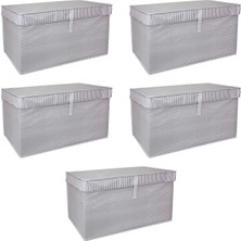 Çok Amaçlı Düzenleyici Kutu Organizer Cırt Cırtlı Hurç Mega Plus Boy 40CM x 30CM x 70CM (5 Adet)