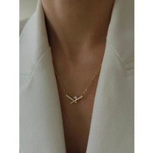 Takıtolia Still Gold Kalp Zirkon Kolye Charm Koleksiyonu Xuping Altın Kaplama Suya Dayanıklı
