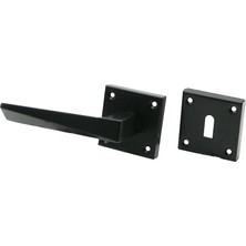 Toyigoo 4 Takım Pratik Prizma Oda Siyah Rozetli Kapı Kolu IEG4546GV-458FJGHV