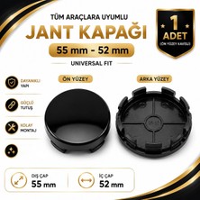 Memo Digital Jant Göbek Kapağı Dış Çap 55 mm - Iç Çap 52 mm 1 Adet