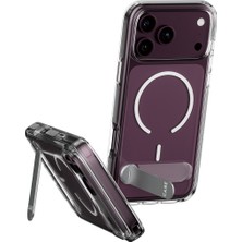 Panzer Glass Care Kickstand Magsafe Kılıf Transparan Beyaz iPhone 18 Pro Max | 17 Pro Max