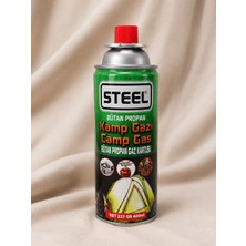 Bereketli Store Steel 400 ml Bütan Propan Gaz Karışımı Kamp Gazı | Portatif Ocak Gaz Kartuşu