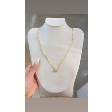 Takıtolia Hype Gold Geometrik Zirkon Kolye Delux Koleksiyonu Xuping Altın Kaplama Suya Dayanıklı