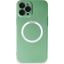 Apple Iphone 12 Pro Kılıf Jack Magneticsafe Lens Silikon - Yeşil