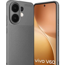 Vivo V60 5g Auto Focus Karbon Kapak - Gri
