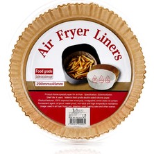 Toyigoo 50PCS Yuvarlak Taban: 20CM - Kenar: 4.5cm Air Fryer Pişirme Kalıp Kağıt IEG4546GV-458FJGHV
