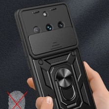 Realme 11 Pro Kılıf Pars Lens Yüzüklü Silikon - Kırmızı