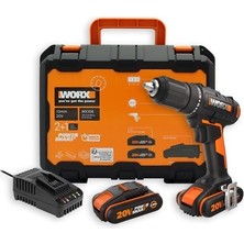 Adalı Store Worx WX108 20V/2.0AH. Li-Ion Çift Akülü Profesyonel Şarjlı