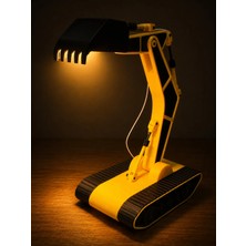 Tetra’s 3D Baskı Ekskavatör Gece Lambası LED Masaüstü Aydınlatma Dekoratif Iş Makinesi Tasarım