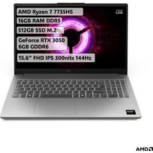 Adalı Store Lenovo Loq Essential Amd Ryzen 7 7735HS 16GB 512GB SSD RTX3050 Freedos 15.6" Fhd 144Hz Taşınabilir