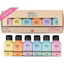 Adalı Store 6X75ML Akrilik Boya Seti, Pastel Renkler
