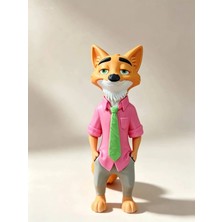 Zootropolis 3D Baskı Tilki Figürü | Karizmatik Tilki Karakter Koleksiyon Oyuncağı | Masaüstü Dekor ve Hediye