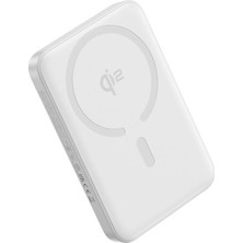 Adalı Store 10000MAH Qi2 Magsafe Super Hızlı Power Bank, 22.5W Beyaz
