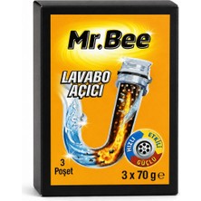 Mr. Bee Lavabo Açıcı Tıkanıklık Giderici 3 x 70 G (3 Poşet)