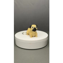 Tetra’s 3D Baskı Pug Köpek Figürlü Anahtarlık – Sevimli Mini Aksesuar